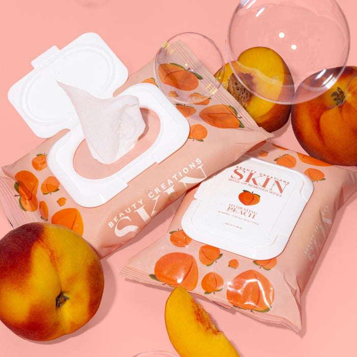 Beauty Creations Skin Peach Hydrating Makeup Remover Wipes