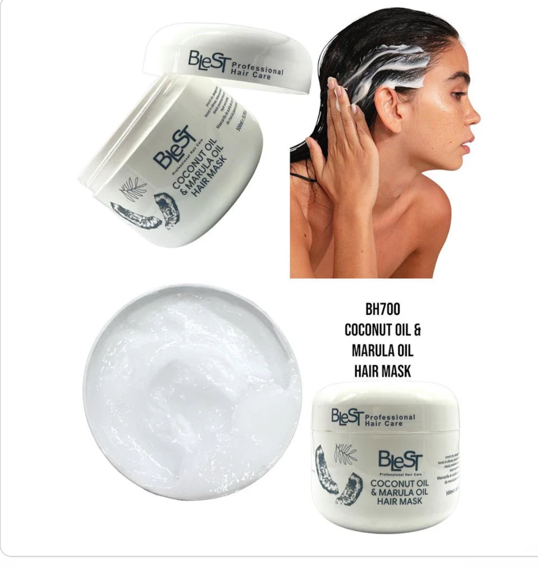 Blest Professional Hair Care - Coconut Oil & Marula Oil Hair Mask