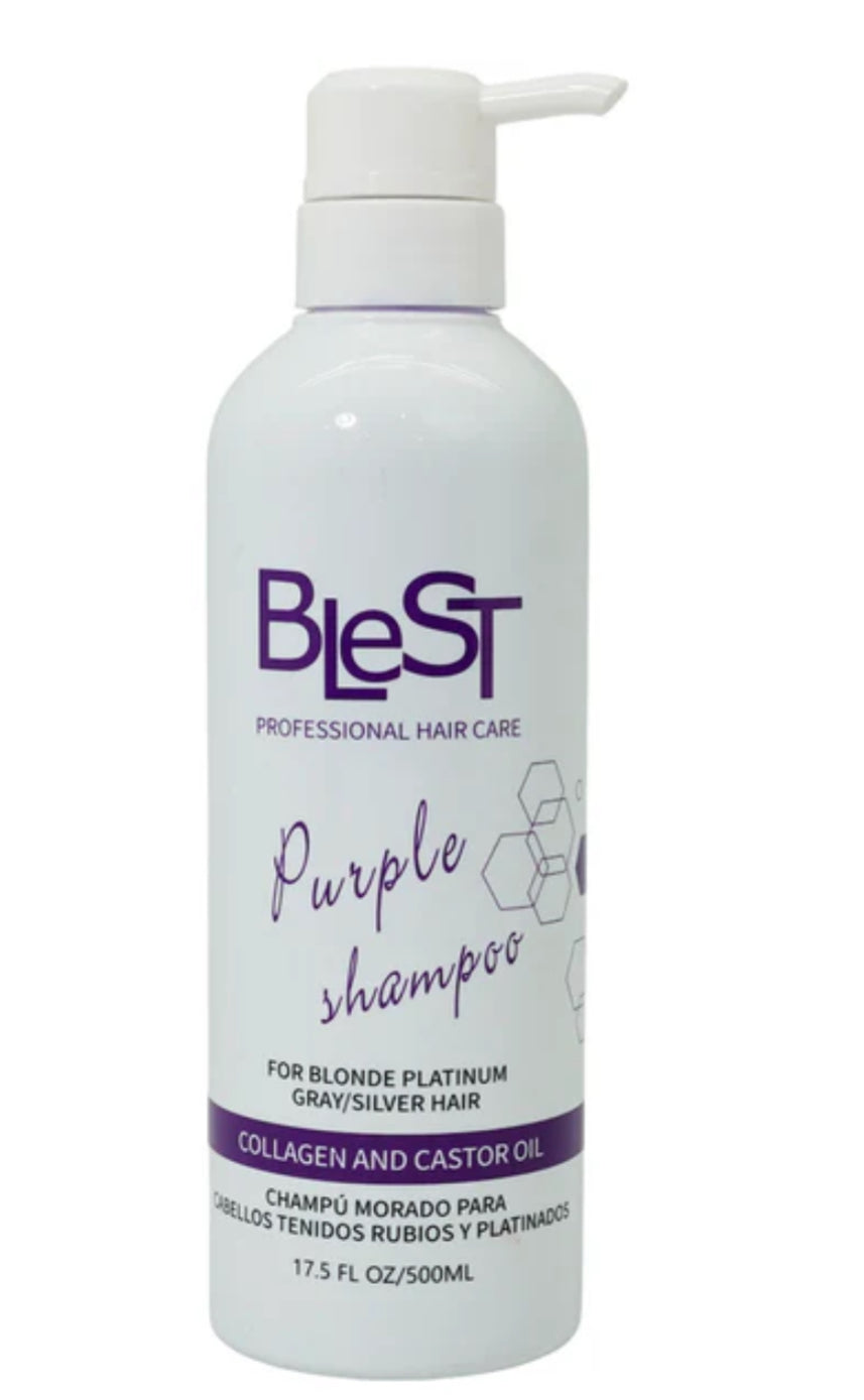 Blest Professional Hair Care - Purple Collagen And Castor Oil Shampoo