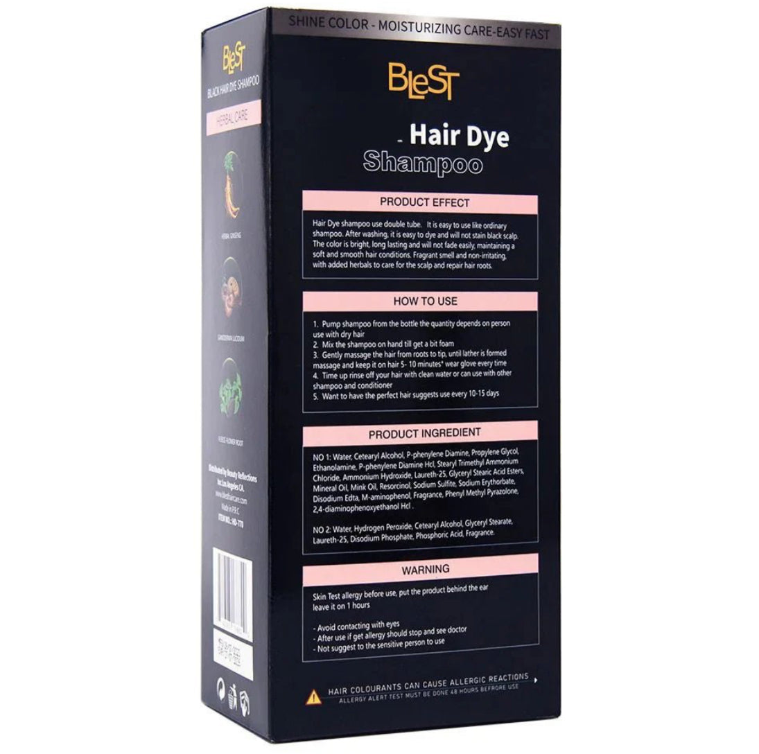 Blest Professional Hair Care - Black Hair Dye Shampoo