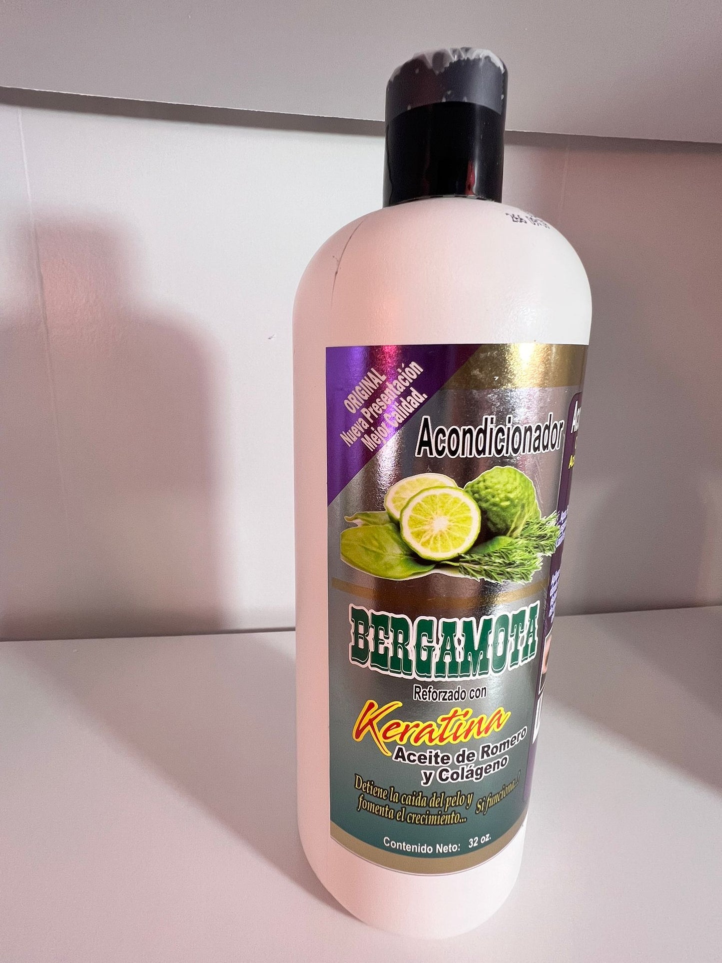 Bergamot Hair Care Set with Keratin, Rosemary Oil, and Collagen, Minoxidil-Free, SET DE BERGAMOTA CON KERATINA, ACEITE DE ROMERO Y COLAGENO LIBRE DE MINOXIDIL