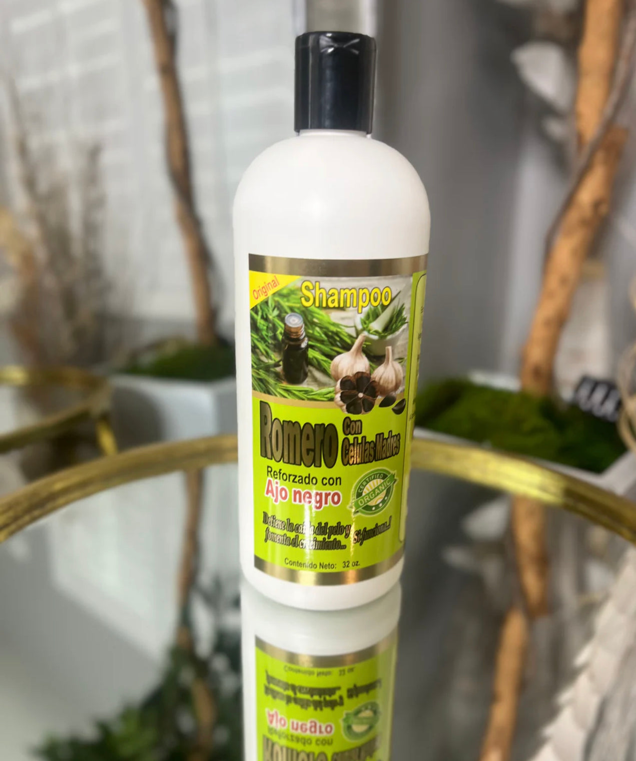 Romero - Black Garlic Hair Care Set, 32 oz shampoo and 16 oz styling cream, natural growth formula, Romero - Set de cuidado del cabello con ajo negro, champú de 32 onzas y crema de peinado de 16 onzas, fórmula de crecimiento natural