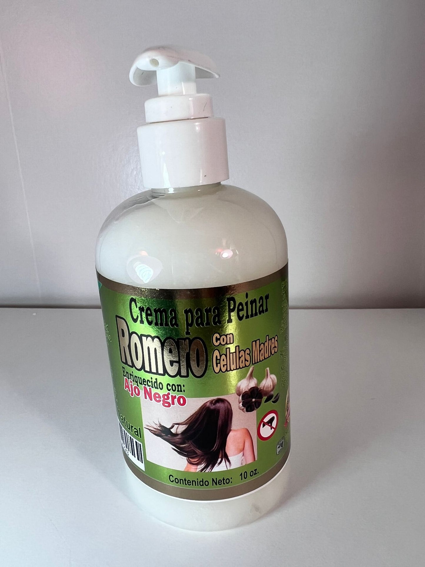 Romero - Black Garlic Hair Care Set, 32 oz shampoo and 16 oz styling cream, natural growth formula, Romero - Set de cuidado del cabello con ajo negro, champú de 32 onzas y crema de peinado de 16 onzas, fórmula de crecimiento natural