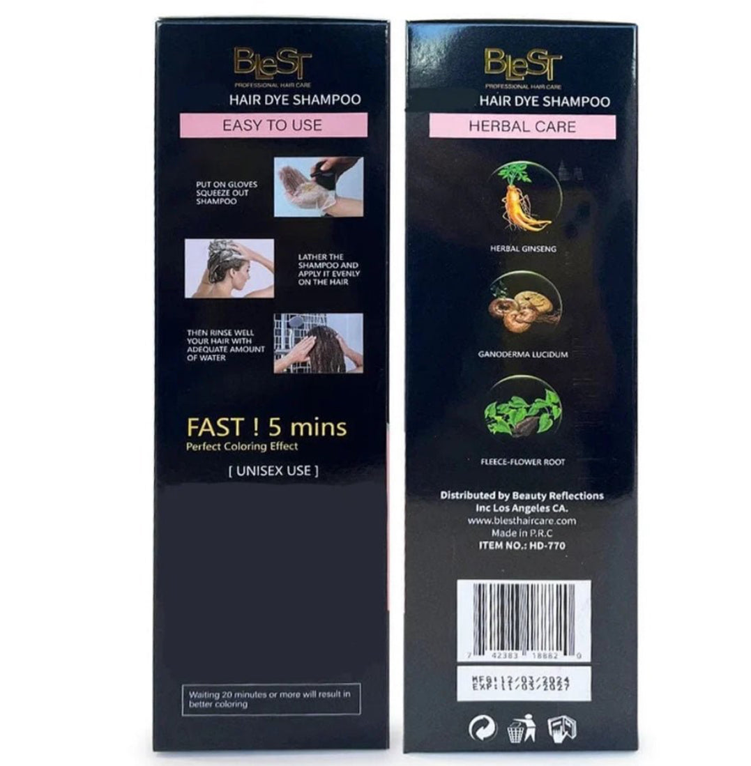 Blest Professional Hair Care - Black Hair Dye Shampoo