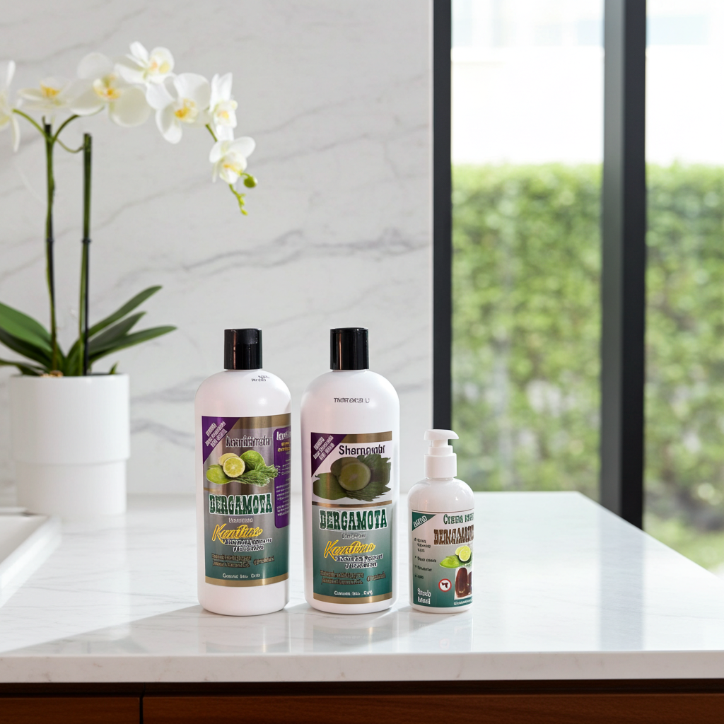 Bergamot Hair Care Set with Keratin, Rosemary Oil, and Collagen, Minoxidil-Free